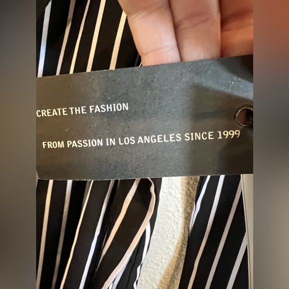 #1026 NWT “Have” Los Angeles stripped blazer black white belted size small - Picture 6 of 7